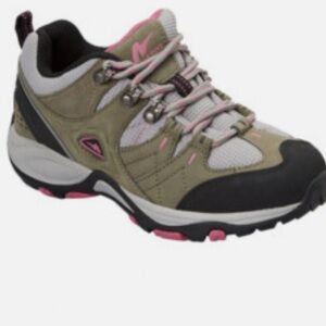 A Rock Women's Outdoor Hiking Shoes - Pink and Olive